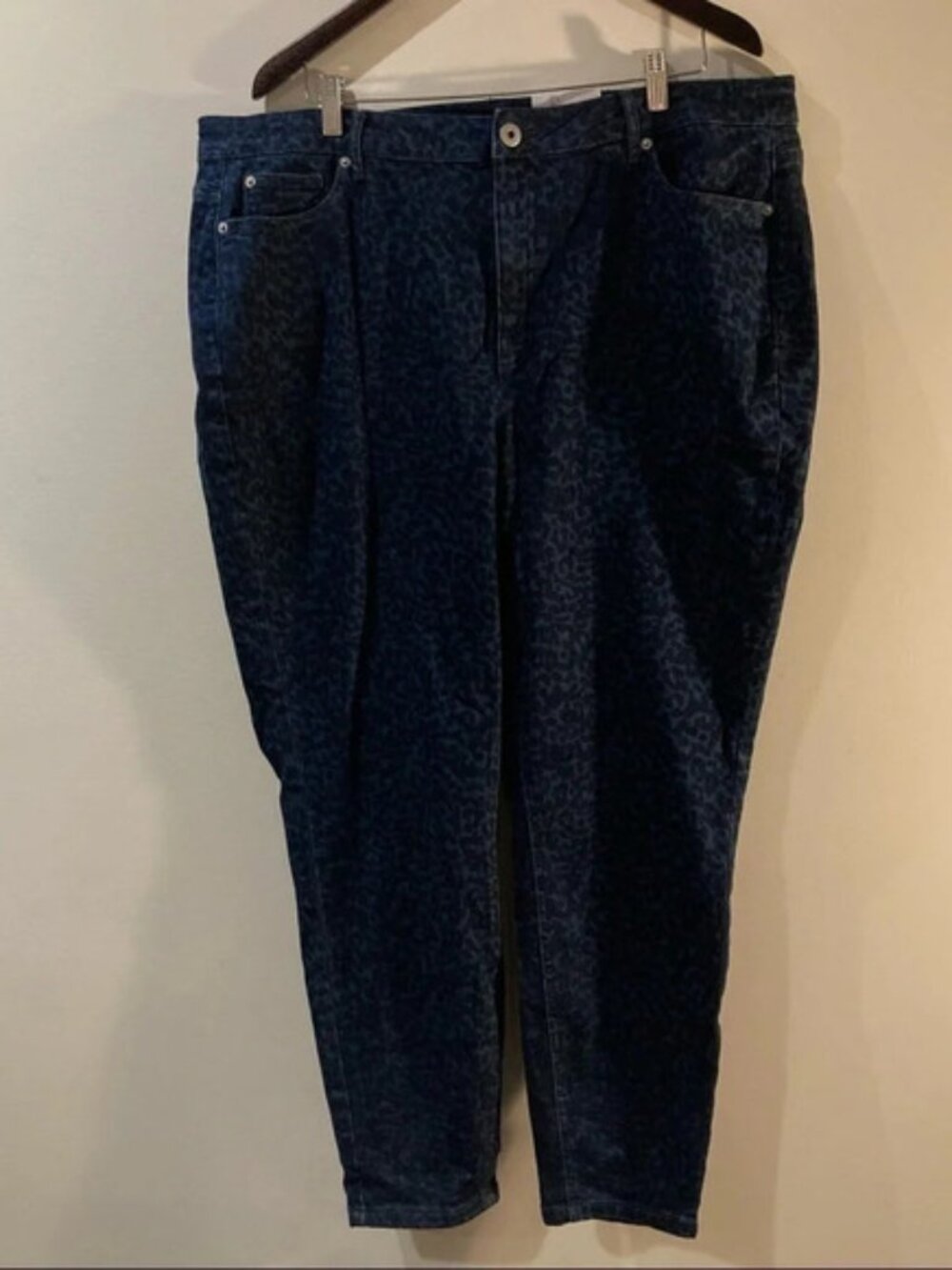 ADDITION ELLE Sz 22 Skinny Leopard Print High Rise Jeans NWT